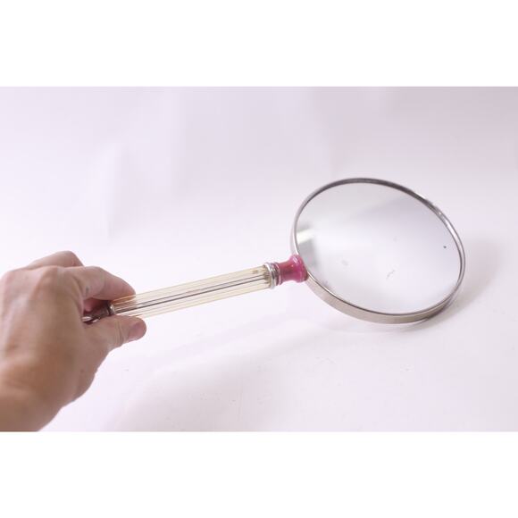 Loupe, Hand Magnifying Glass, Round Lens, Reading, Craft, ~ 250729-WH 1335 - Picture 2 of 4
